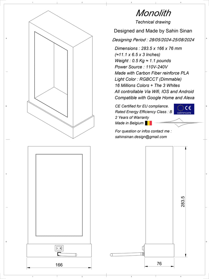 Monolith | Modern and Minimalist Smart RGB Light